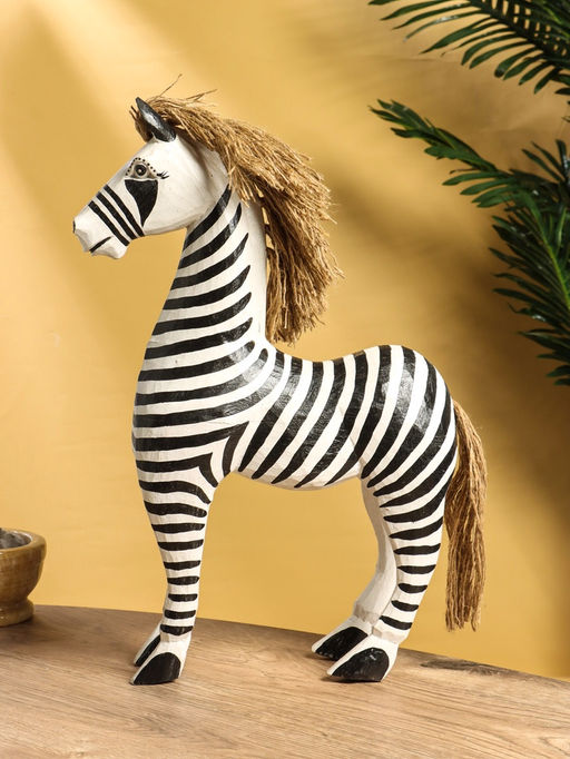 Сувенир «Зебра», 30×10×45 см, дерево, чёрно-белый