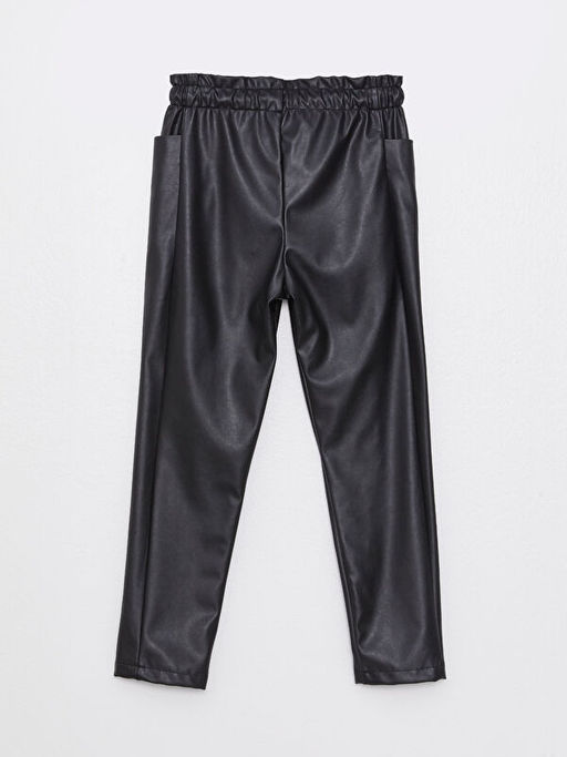 Beli Lastikli Deri G?r?n?ml? K?z ?ocuk Pantolon - Waikiki фото 2