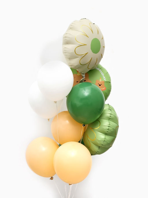 Воздушные шары "Капибара с ромашкой" фольга, латекс, набор 12 штук