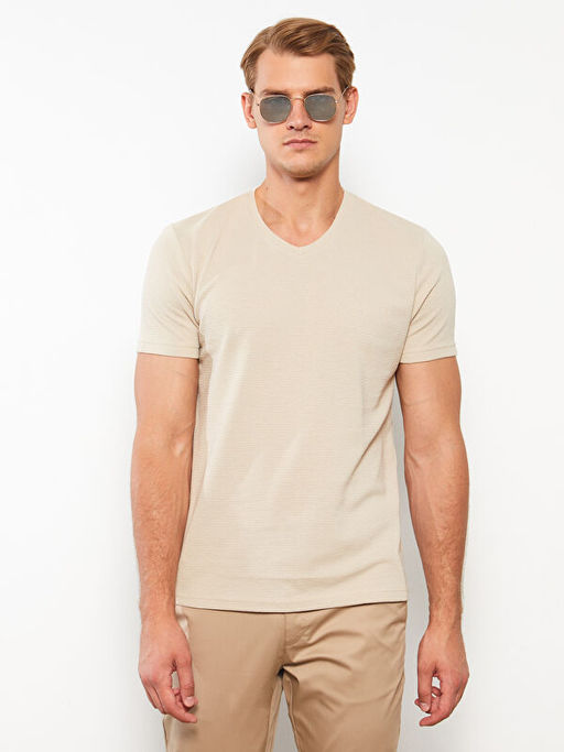 V Yaka K?sa Kollu Erkek Ti??rt