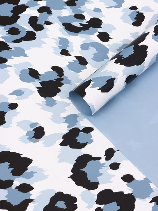 Цена за 20 шт. Пленка для цветов, «Эклер», бело-синий, 57×57 см