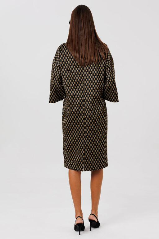 Платье Lars Style 1127 черно-золотой принт