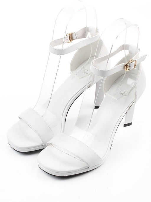 08-A78F-620D WHITE Босоножки женские (натуральная кожа)