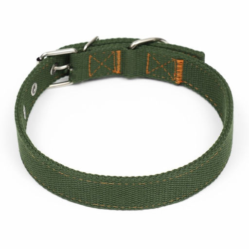 Ошейник брезентовый двухслойный, 59,5 х 2,5 см, хаки - Пижон фото 2