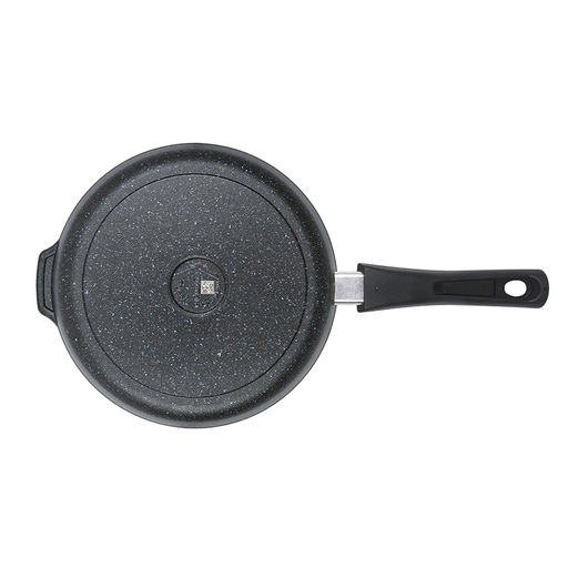 ЛА_АП_GRANIT (black) Сковорода глубокая 220мм с ручкой, , арт. сггч222а