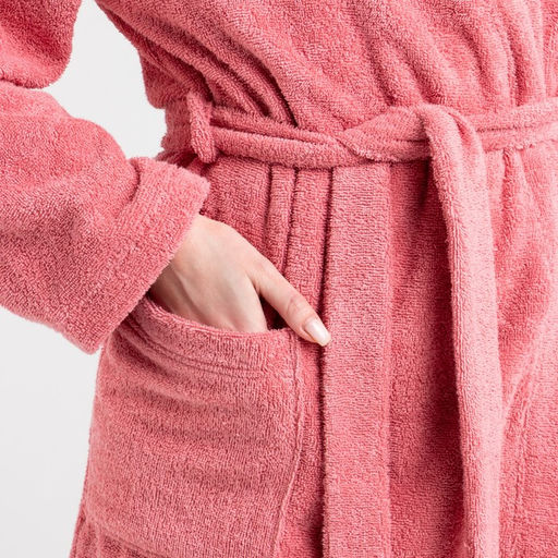 Халат махровый женский «Экономь и Я», размер 40-42, хлопок 100%, пыльно-розовый