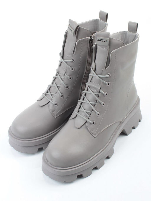 04-M3-2171 GRAY Ботинки зимние женские (натуральная кожа, натуральный мех)