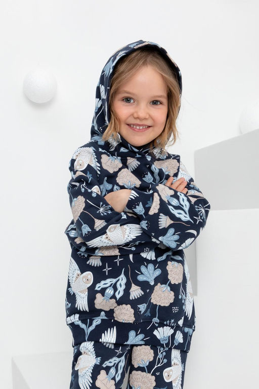 Crockid _ КР 302221/индиго,волшебные совы к421 джемпер для дев  фото 4