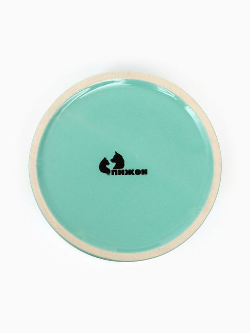 Миска керамическая Котик сердечко 250 мл - 11.511.54.5 см, мятная - Пижон фото 7