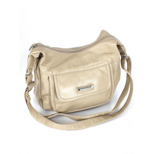 Сумка женская искусственная кожа Guecca-102, 1отд+карм/пер, плечевой ремень, бежевый SALE 264026