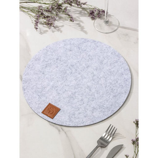 Салфетка сервировочная на стол Доляна «Грэй», d=30 см, цвет серый