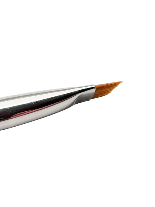 Kristaller Кисть для бровей и макияжа глаз, скошенная, дерево, нейлон, коричневый, 16 см