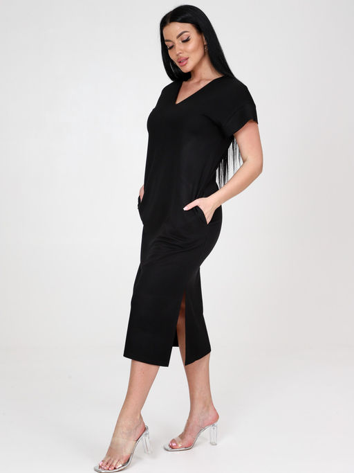 955-ПЛ ПЛАТЬЕ ЖЕНСКОЕ (Черный) - А-дина фото 2