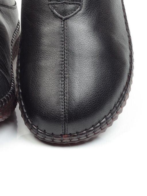 03-5915 BLACK Полуботинки женские (натуральная кожа)