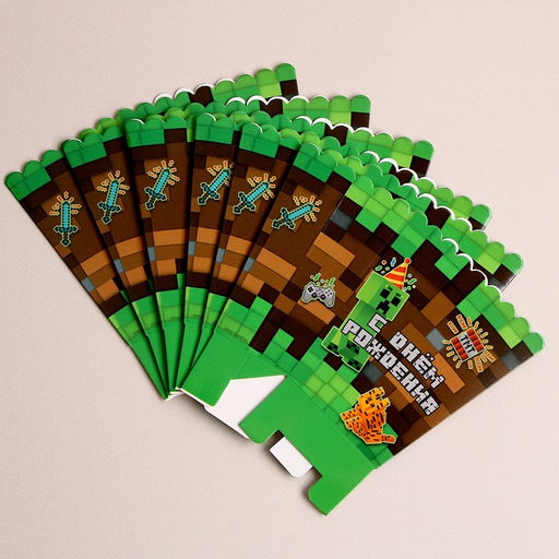 Цена за 6 шт. Снек-бокс С днём рождения. Чудики - Страна карнавалия фото 2