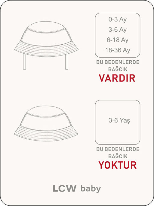 Hayvan Bask?l? Erkek Bebek Bucket ?apka