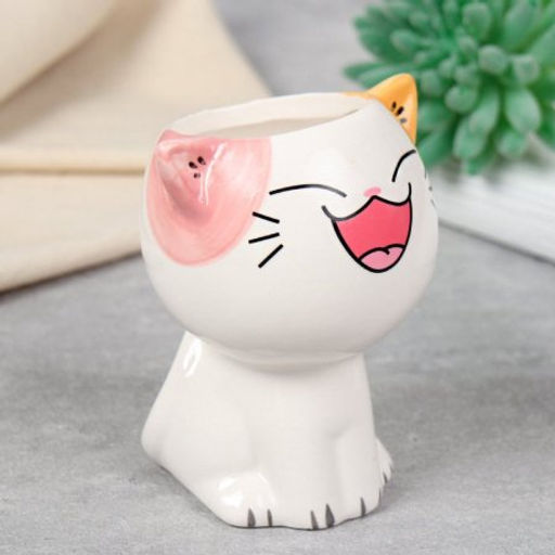 Кашпо 8,2х6,5х10,5 см Коты / WN36 /уп 6/96/ цветное - ГалеонТрейд фото 5