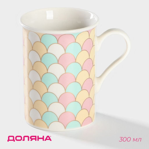 Кружка Доляна «Радужная», 300 мл, фарфор