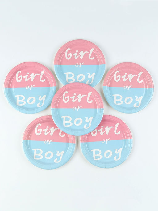 Посуда одноразовая бумажная для праздника Гендер Пати, на 6 персон, 14 предметов - Страна карнавалия фото 5