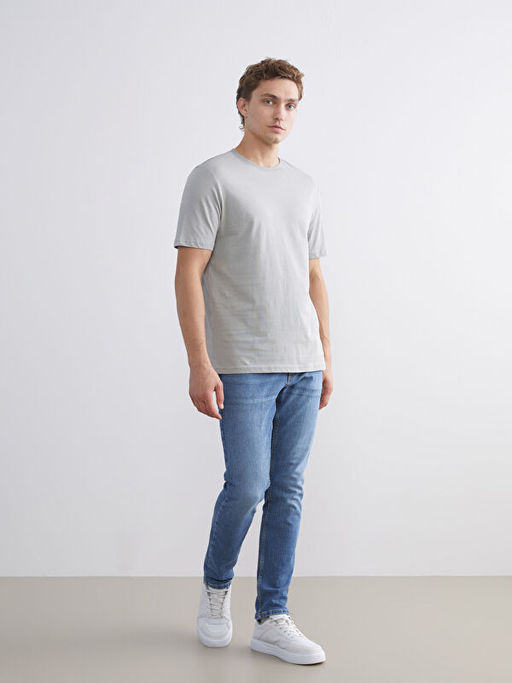 Bisiklet Yaka Penye Erkek Ti??rt