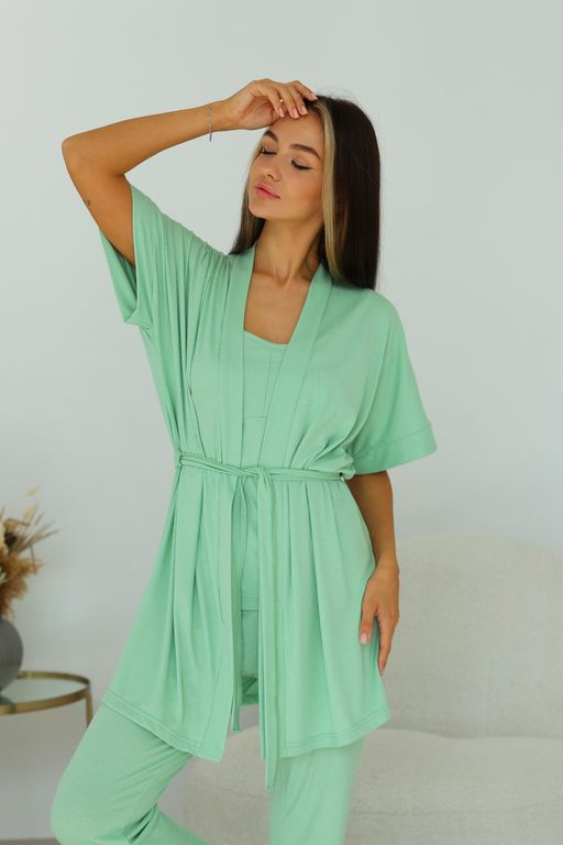 Халат женский 242L13-18 мята - Solo mio фото 3