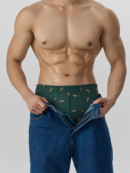 Цена за 2 штуки! Трусы мужские боксеры удлиненные зеленые - Mark formelle фото 6