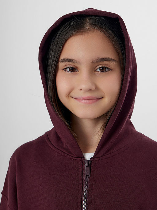 Толстовка для девочек бордовая на молнии - Mark formelle фото 4