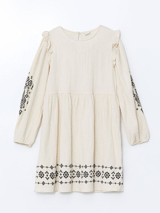 Bisiklet Yaka K?z ?ocuk Elbise