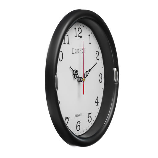 Часы настенные «Соломон», d=23 см, плавный ход, чёрные