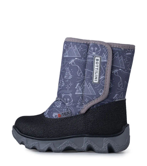 BL-242(53) Ботинки цвет черно-серый (шерсть) - Bottilini фото 3