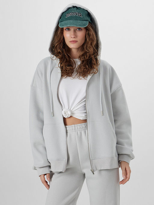 Толстовка женская серая на молнии - Mark formelle фото 6