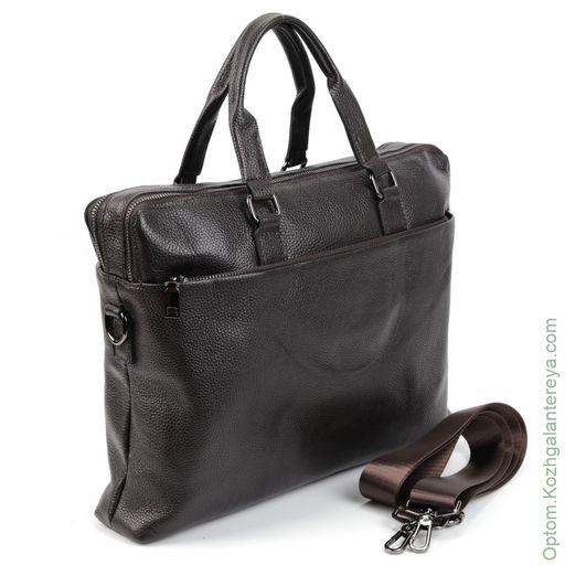 Мужская кожаная сумка Н-8028 Кофе