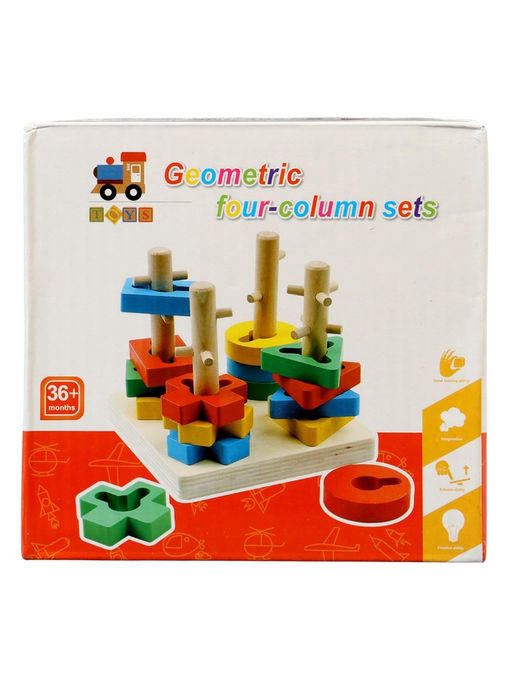 Развивающая деревянная игрушка - сортер, 3+