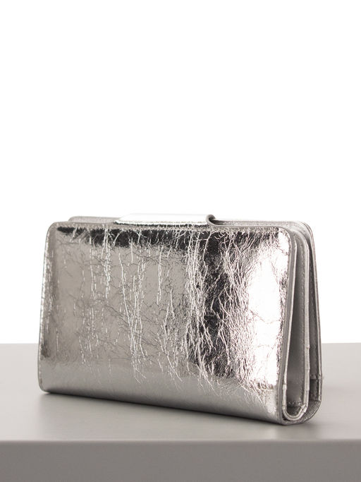 LACCOMA кошелек LA-1777-ЛАК-серебристый натуральная кожа фото 2