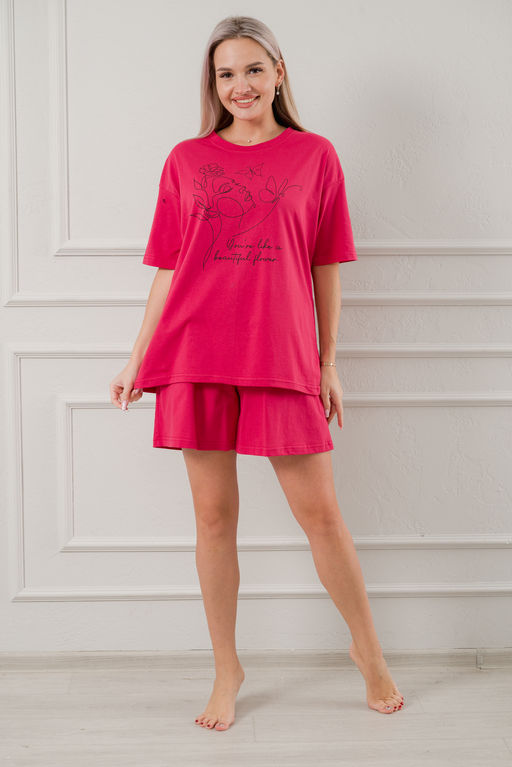 Пижама женская из кулирки Дива малина - Амадэль фото 4