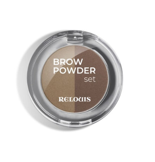 RELOUIS Тени для бровей "Brow Powder Set" тон:01 taupe