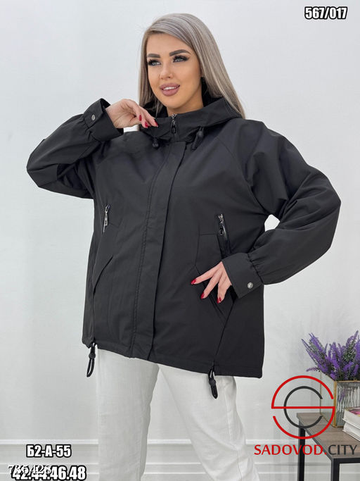 Женская весенняя ветровка с капюшоном