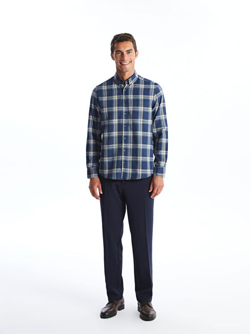 Regular Fit Uzun Kollu Ekose Erkek G?mlek