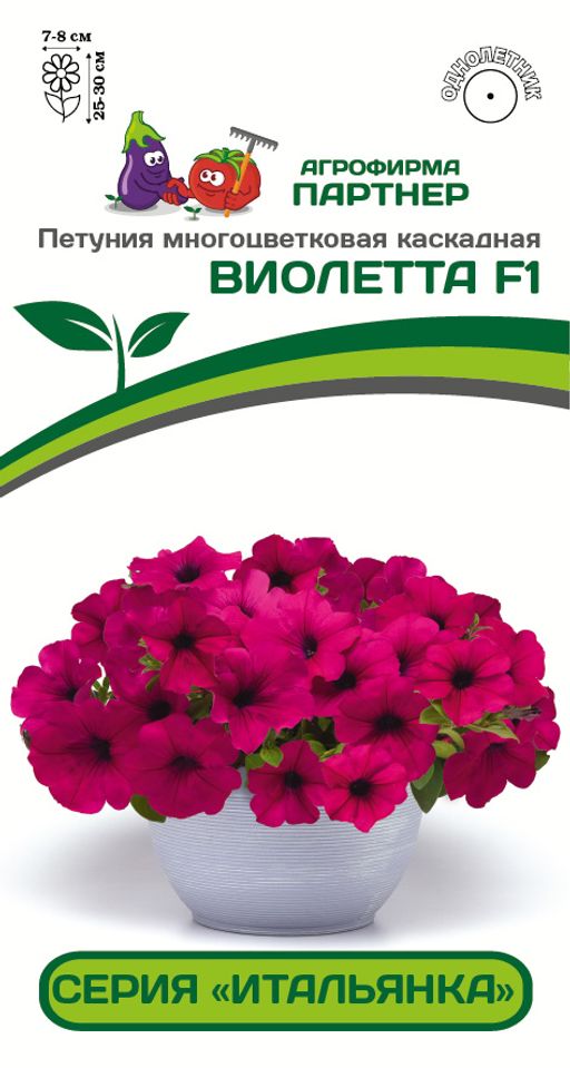Петуния Итальянка Виолетта каскадная фиолетовая