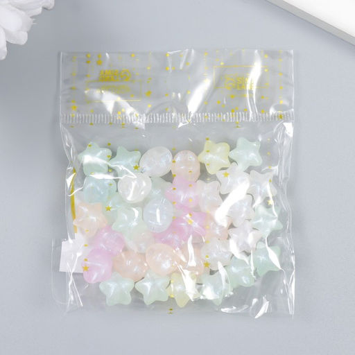 Цена за 2 шт. Набор бусин для рукоделия и плетения «Арт Узор. Звёзды. Блеск», 20 г 1×1.1×1.1 см