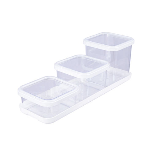 Набор для сыпучих 3шт Cubbo Scandi (0,4+0,6+0,9л) (белый) - Полимербыт фото 2