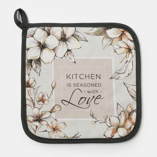 Прихватка Floral mood 19х19 саржа,100% х/л,ватин 250г/м2 - Этель фото 3