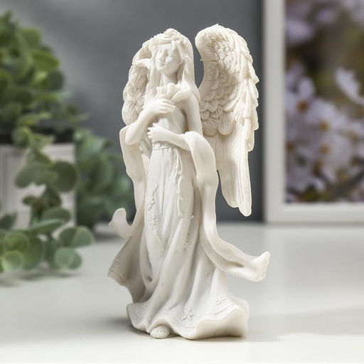 Фигурка полистоун Ангел-девушка воздушная, 12.5?7.5?5 см, МИКС