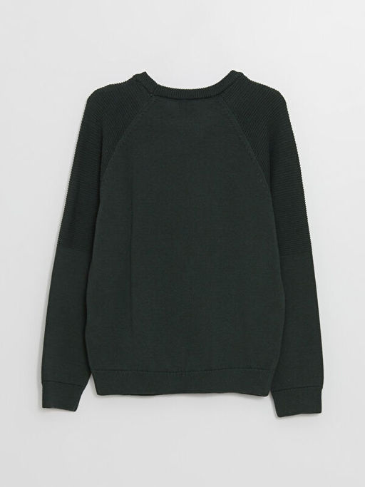 Bisiklet Yaka Basic Uzun Kollu Erkek ?ocuk Triko Kazak - Waikiki фото 3