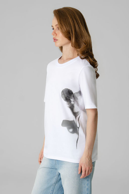 Арт. 31163 Футболка женская  44-50 (4 шт) Цвет:белый