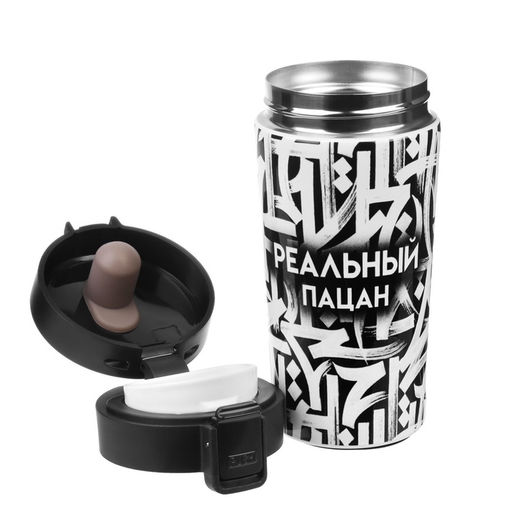 Термокружка Реальный пацан, 380 мл, сохраняет тепло 8 ч, с ситечком