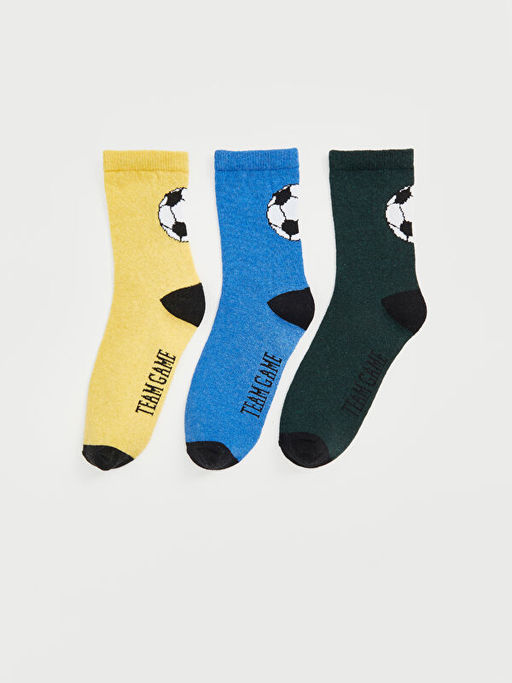 Desenli Erkek ?ocuk Soket ?orap 3l?