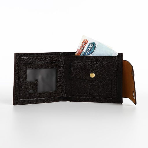 Портмоне мужское «Ияд», на магнитах, отдел для купюр, для карт, для монет, коричневое