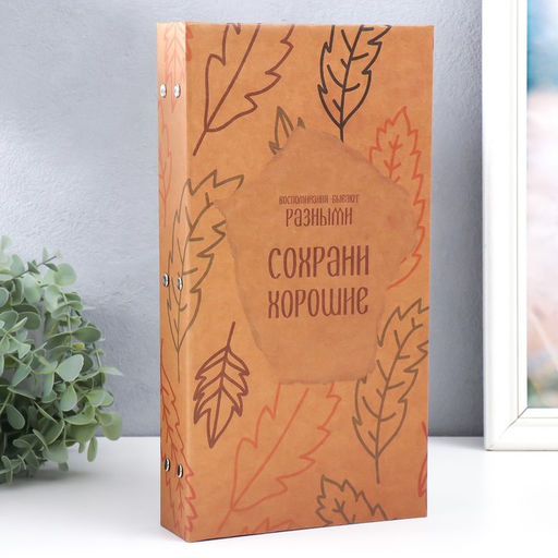 Фотоальбом на 300 фото 10?15 см Листья, крафт, 33.5?17.5?5 см