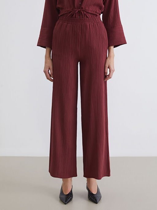 Beli Lastikli Dokulu Geni? Pa?a Kad?n Pantolon